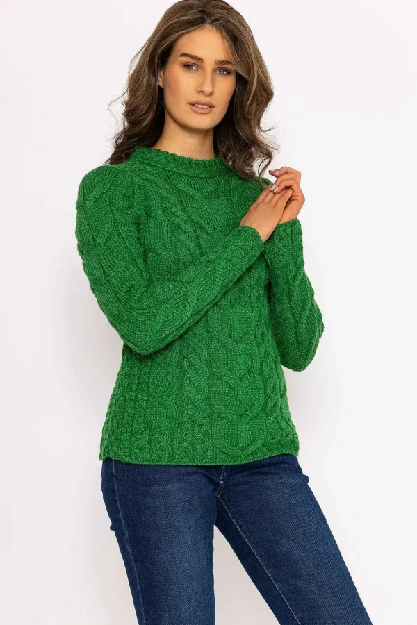 Super Soft Raglan Crew Sweater In Green