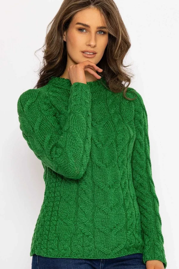 Super Soft Raglan Crew Sweater In Green