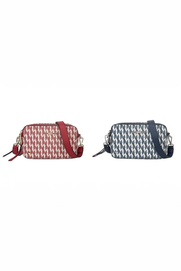 Tajo Double Zip Box Bag In Red