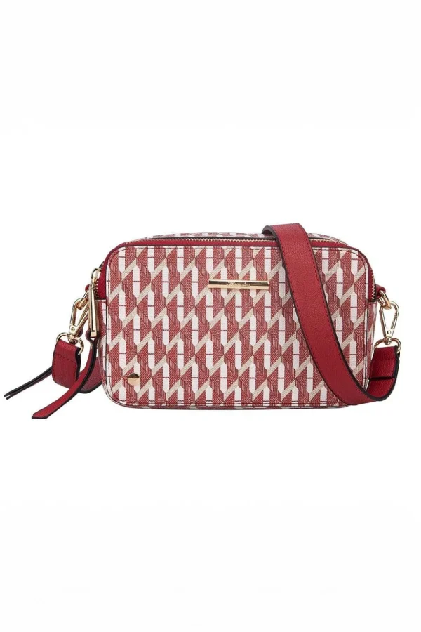 Tajo Double Zip Box Bag In Red