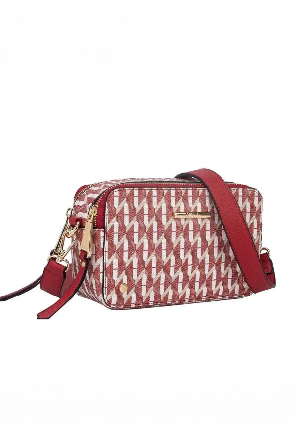 Tajo Double Zip Box Bag In Red