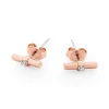 T-Bar Earrings In Rose Gold