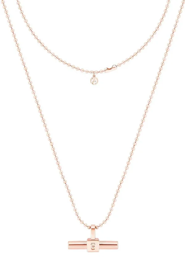 T-Bar Pendant In Rose Gold