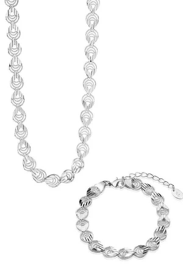 Teardrop Necklace And Bracelet Set