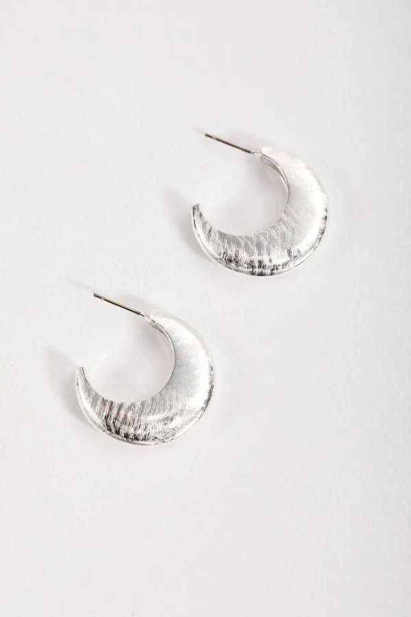 Textured Open Hoop Earrings