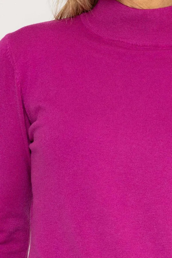 Turtleneck Knit In Magenta