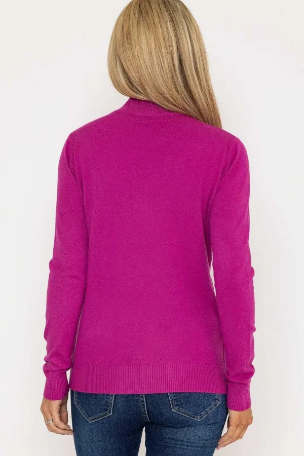 Turtleneck Knit In Magenta