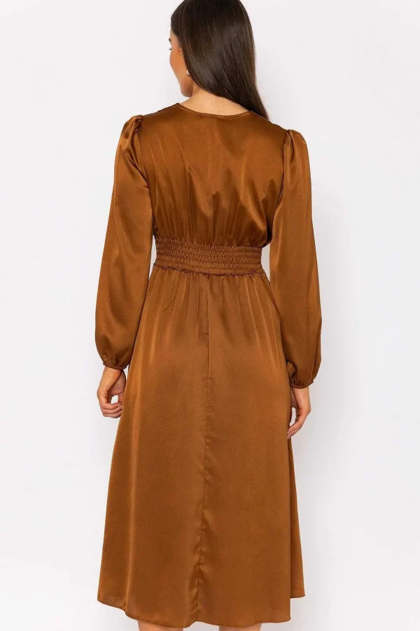 Veronica Midi Dress In Copper