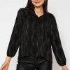 V-Neck Top In Black