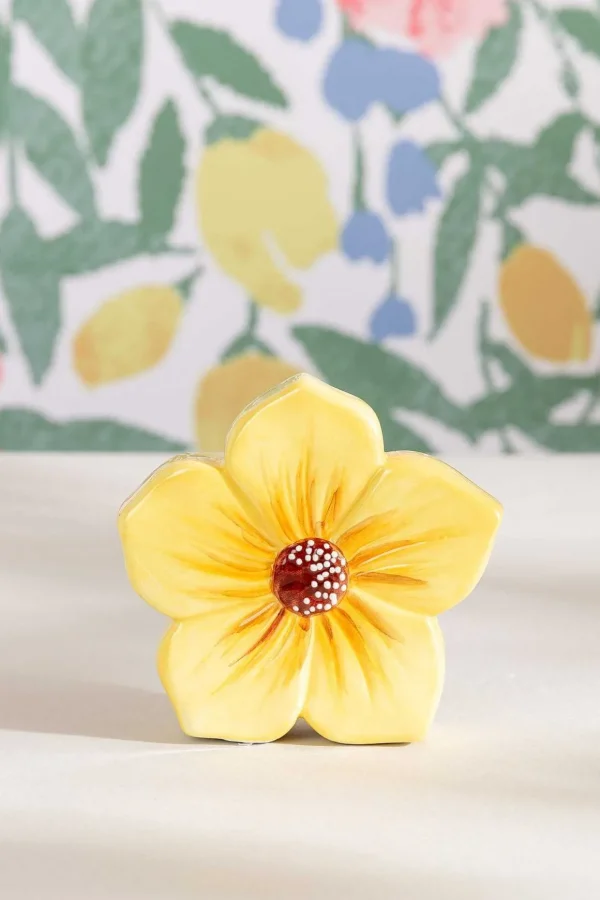 Yellow Ceramic Decorative Flower