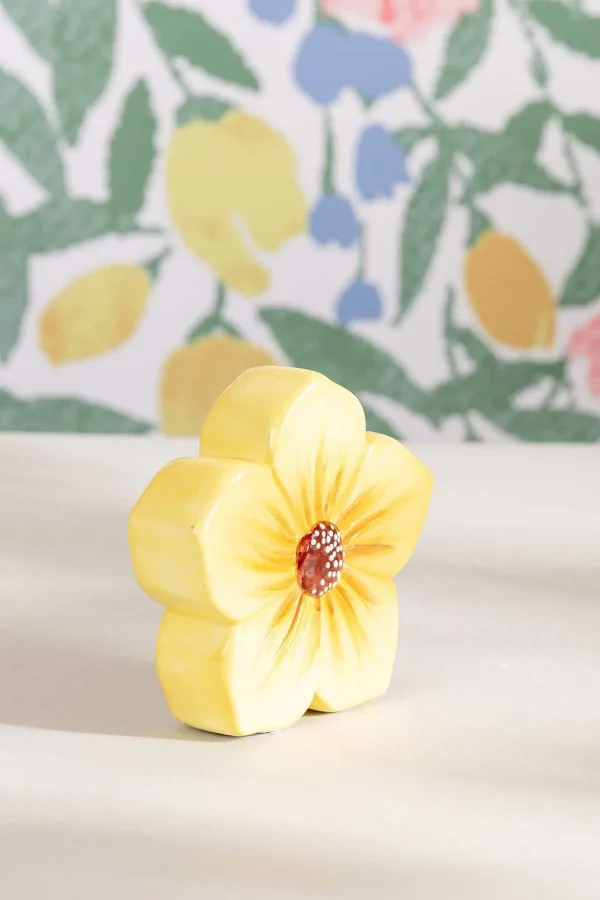 Yellow Ceramic Decorative Flower