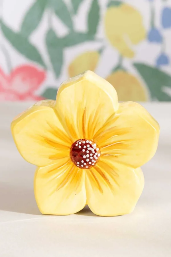 Yellow Ceramic Decorative Flower