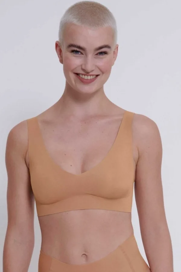 Zero Feel V-Neck Bralette In Nude