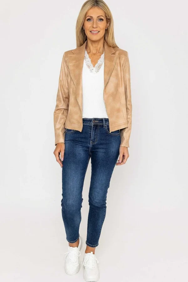 Zip Jacket In Camel